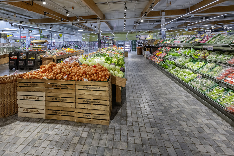 Obst-und Gemüseabteilung
